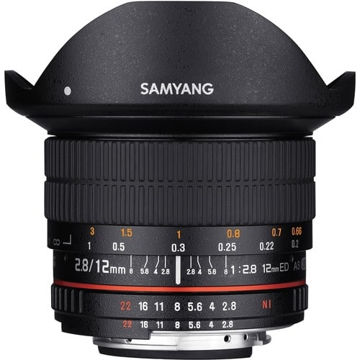 buy Samyang 12mm F2.8 ED AS NCS Fish-Eye Lens For Canon in India imastudent.com