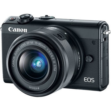 buy Canon EOS M100 Mirrorless Digital Camera with 15-45mm Lens (Black) in india imastudent.com