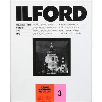 buy Ilford ILFOSPEED RC DeLuxe Paper (1M Glossy, Grade 3, 8 x 10", 100 Sheets) in India imastudent.com