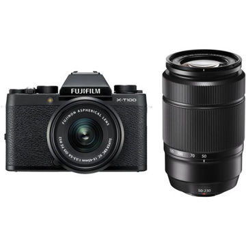buy FUJIFILM X-T100 Camera with 15-45mm and 50-230mm Lens Kit (Black) in India imastudent.com