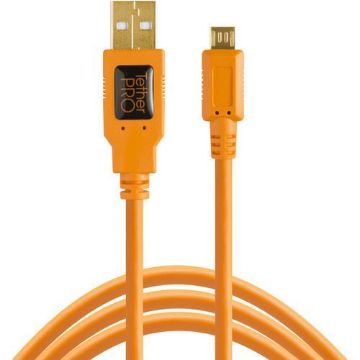 buy Tether Tools TetherPro USB 2.0 A Male to Micro-B 5-Pin Cable (15', Orange) in India imastudent.com