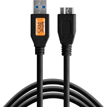 buy Tether Tools TetherPro USB 3.0 Male Type-A to USB 3.0 Micro-B Cable (15', Black) in India imastudent.com