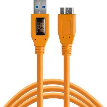 buy Tether Tools TetherPro USB 3.0 Male Type-A to USB 3.0 Micro-B Cable (15', Orange) in India imastudent.com