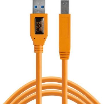 buy Tether Tools TetherPro SuperSpeed USB 3.0 Male A to Male B Cable (15', High-Visibility Orange) in India imastudent.com