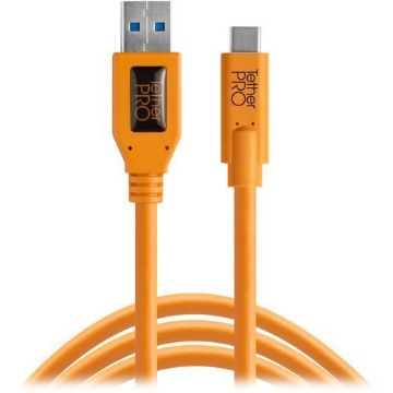buy Tether Tools TetherPro USB Type-C Male to USB 3.0 Type-A Male Cable (15', Orange) in India imastudent.com