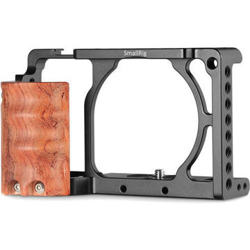 buy SmallRig 2082 Cage with Wooden Handgrip for Sony a6000/a6300 in India imastudent.com