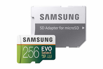 Samsung EVO Select 256GB 100MB/s (U3) MicroSDXC Memory Card with Full-Size Adapter