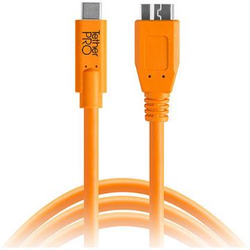 buy Tether Tools TetherPro USB Type-C Male to Micro-USB 3.0 Type-B Male Cable (15', Orange) in India imastudent.com