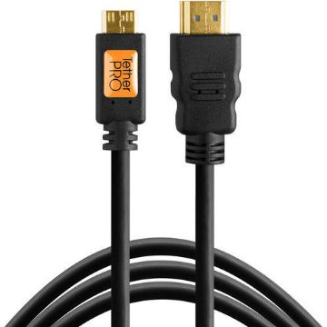 buy Tether Tools TetherPro Mini HDMI Male (Type C) to HDMI Male (Type A) Cable - 10' (Black) in India imastudent.com