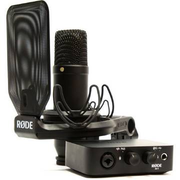 Rode Complete Studio Kit with AI-1 Audio Interface, NT1 Microphone, SMR Shockmount, and Cables price in india features reviews specs