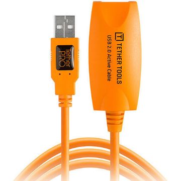 buy Tether Tools TetherPro USB 2.0 Active Extension Cable (16', Orange) in India imastudent.com