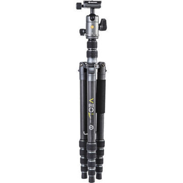 Vanguard VEO 3 GO 265HCB Carbon Fiber Tripod/Monopod with BH-120 Ball Head, Smartphone Connector, and Bluetooth Remote price in india features reviews specs