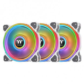 Thermaltake Riing Quad 12 RGB Radiator Fan TT Premium Edition 3 Fan Pack (White) - CL-F100-PL12SW-A price in india features reviews specs