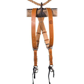 HoldFast Gear Money Maker Two-Camera Harness with Black Hardware (English Bridle, Tan, Large) price in india features reviews specs