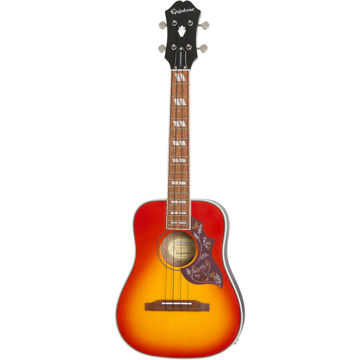 Epiphone Hummingbird Acoustic-Electric Tenor Ukulele Outfit Cherry in india features reviews specs