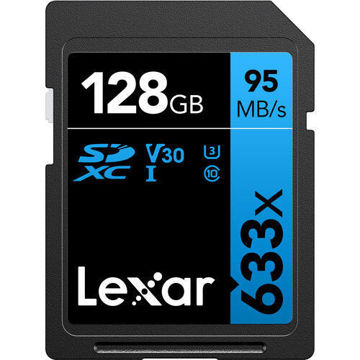 Lexar 128GB Professional 633x UHS-I SDXC Memory Card in india features reviews specs