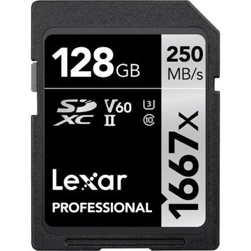 Lexar 128GB Professional 1667x UHS-II SDXC Memory Card in india features reviews specs