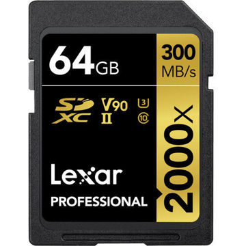 Lexar 64GB Professional 2000x UHS-II SDXC Memory Card in india features reviews specs
