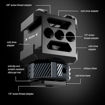TELESIN Triple Cold Shoe Extension Bracket in India imastudent.com