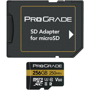 ProGrade Digital 256GB UHS-II microSDXC Memory Card with SD Adapter in India imastudent.com