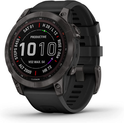 Garmin Fenix ​​7X Pro Sapphire Solar, Carbon Grey DLC Titanium, Multis