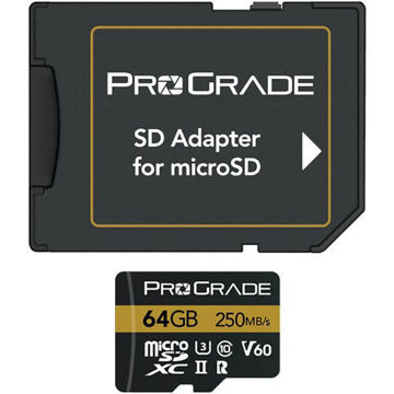 ProGrade Digital 64GB UHS-II microSDXC Memory Card with SD Adapter price in india features reviews specs