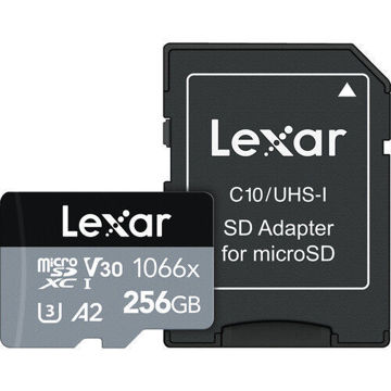 Lexar 256GB Professional 1066x UHS-I microSDXC Memory Card with SD Adapter in India imastudent.com