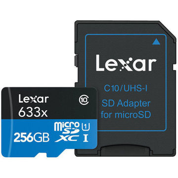 Lexar 256GB High-Performance 633x UHS-I microSDXC Memory Card with SD Adapter in India imastudent.com