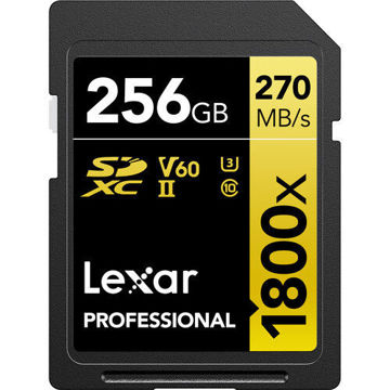 Lexar 256GB Professional 1800x UHS-II SDXC Memory Card (GOLD Series) in India imastudent.com