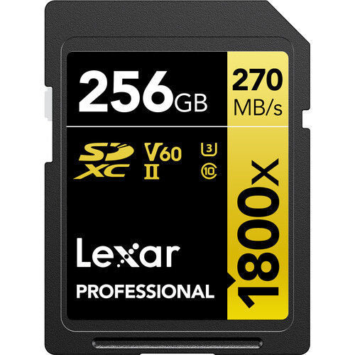 Buy Lexar 256GB Professional 1800x UHS-II SDXC Memory Card (GOLD