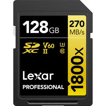 Lexar 128GB Professional 1800x UHS-II SDXC Memory Card (GOLD Series) in India imastudent.com
