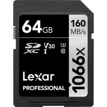 Lexar 64GB Professional 1066x UHS-I SDXC Memory Card (SILVER Series) in India imastudent.com