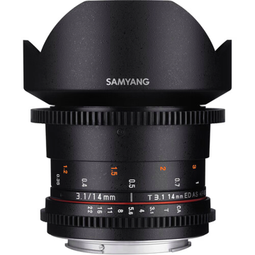 Samyang 14mm T3.1 VDSLR MK2 Cine Lens for Canon EF price in india features reviews specs