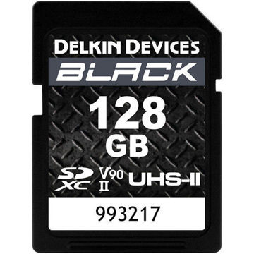 Delkin Devices 128GB BLACK UHS-II V90 SDXC Memory Card in India imastudent.com