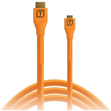 Tether Tools H2D15-ORG TetherPro Micro-HDMI to HDMI Cable with Ethernet (Orange, 15') in India imastudent.com