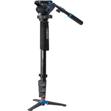 Benro A48FDS6 Series 4 Aluminum Monopod with 3-Leg Locking Base and S6 Video Head in India imastudent.com