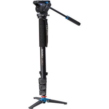 Benro A48FDS4 Series 4 Aluminum Monopod with 3-Leg Locking Base and S4 Video Head in India imastudent.com