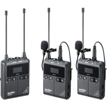 Buy Godox WMicS1 Kit 2 Two-Person Camera-Mount Wireless Omni Lavalier Microphone System in India imastudent.com