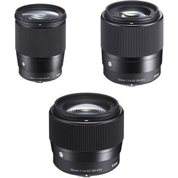 Sigma 16mm, 30mm, and 56mm f/1.4 DC DN Contemporary Lenses Kit for Sony E in India imastudent.com