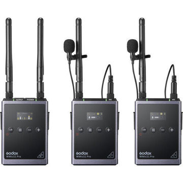 Godox WMicS1 Pro Kit 2 Two-Person Camera-Mount Wireless Omni Lavalier Microphone System in India imastudent.com