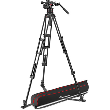 Manfrotto 612 Nitrotech Fluid Video Head and Aluminum Twin Leg Tripod with Ground Spreader price in india features reviews specs