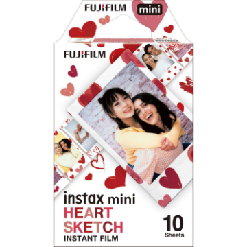FUJIFILM INSTAX MINI Heart Sketch Instant Film (10 Exposures) india features reviews specs