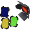 Godox BD-07 Barndoor Kit with 4 Color Gels for AD200 Speedlight Head india features reviews specs