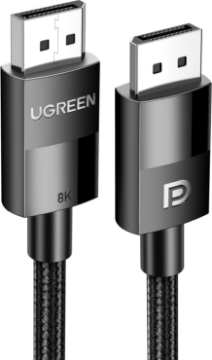 Ugreen DP114 Dp 1.4 Male To Male Plastic Case Braided Cable 3M india features reviews specs