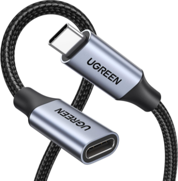 Ugreen US372 Usb-C Male To Usb-C Female Gen2 Alu Case Braided Extension Cable 1M india features reviews specs