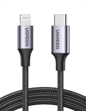 Ugreen US304 Usb-C To Lightning M/M Cable Aluminum Shell Braided 1M india features reviews specs