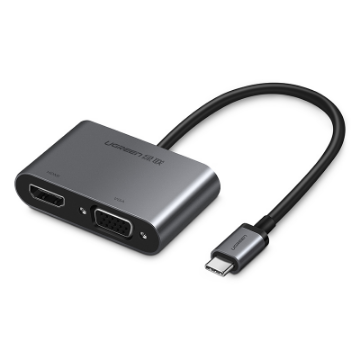 Ugreen Cm162 Usb-C To Hdmi plus Vga plus Usb 3.0 Adapter With Pd india features reviews specs