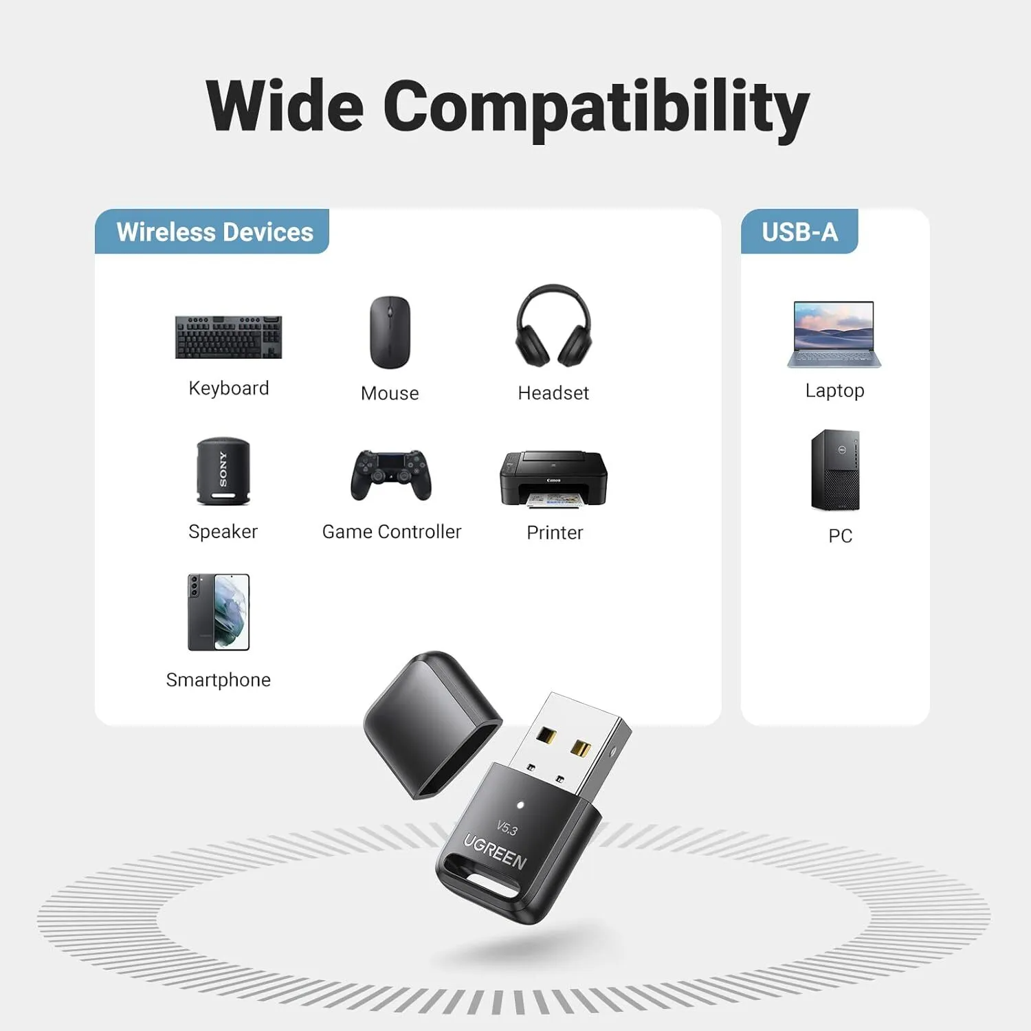 Ugreen CM591 Bluetooth 5.3 Usb Adapter Lowest Price in India ...