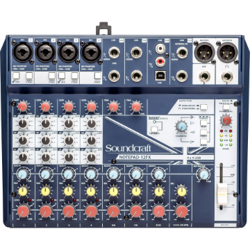 Soundcraft Notepad-12FX Small-Format Analog Mixing Console with USB I/O and Lexicon Effects in india features reviews specs