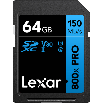 Lexar 64GB High-Performance 800x PRO UHS-I SDXC Memory Card (BLUE Series) in india features reviews specs